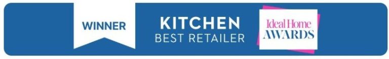 Wren Award badge for best kitchen product, featuring "Winner" and "Kitchen" labels.